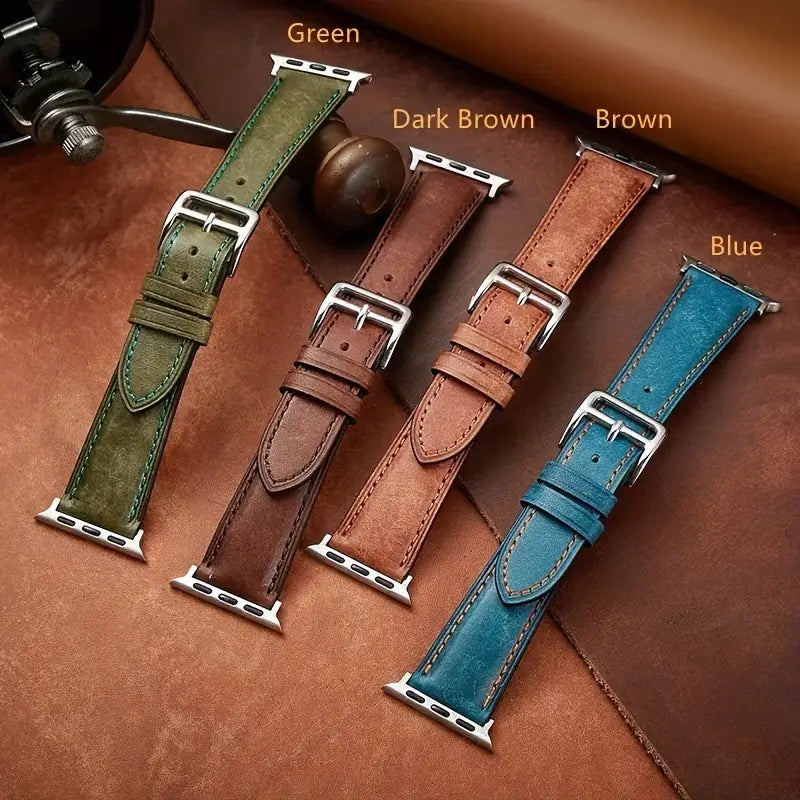 Pour Apple Watch, les bracelets en cuir véritable vintage sont parfaits