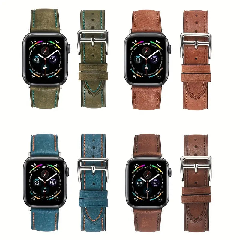 Pour Apple Watch, les bracelets en cuir véritable vintage sont parfaits