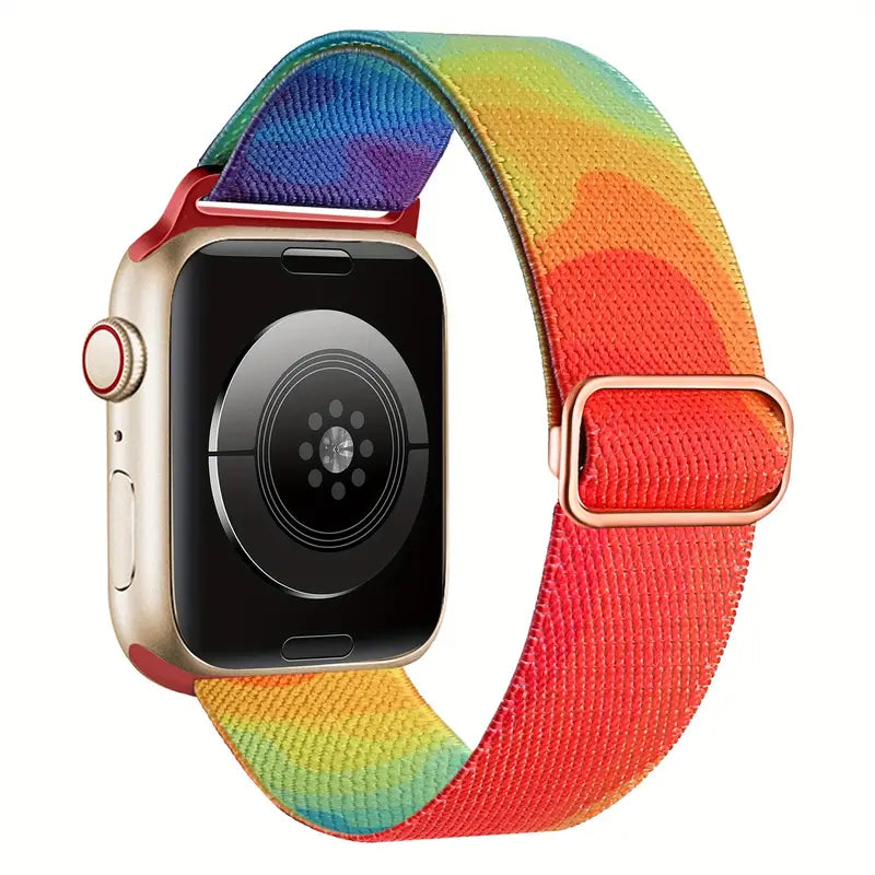 Bracelets élastiques en nylon, réglables et colorés pour Apple Watch(I changed it )