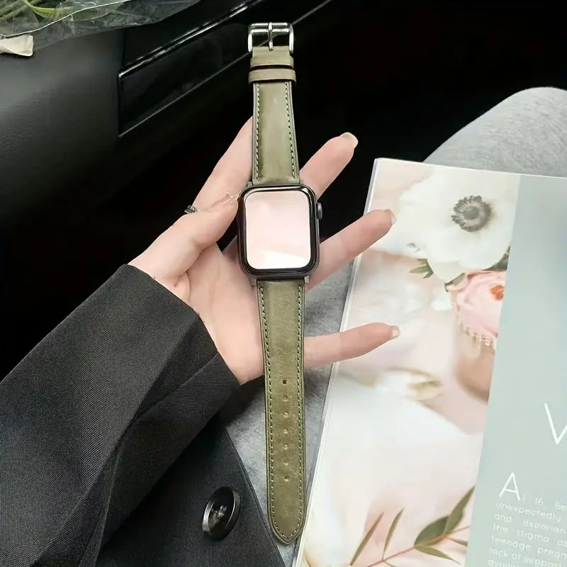Pour Apple Watch, les bracelets en cuir véritable vintage sont parfaits