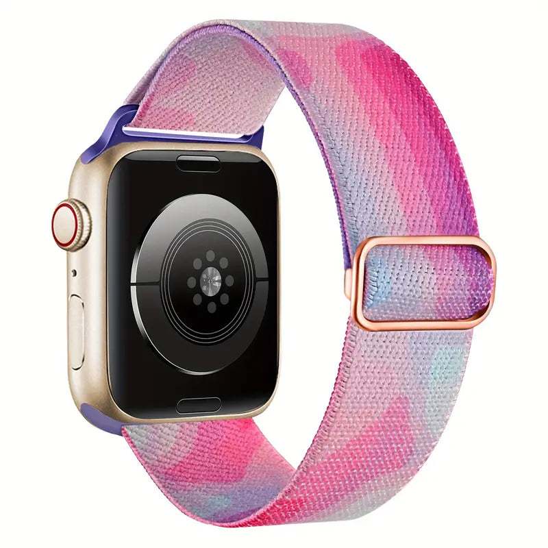 Bracelets élastiques en nylon, réglables et colorés pour Apple Watch(I changed it )