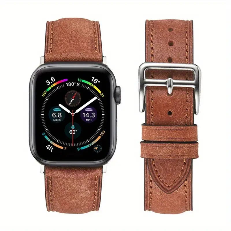 Pour Apple Watch, les bracelets en cuir véritable vintage sont parfaits